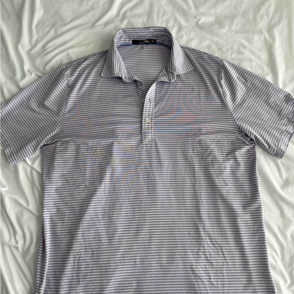 RLX Light Purple Polo Shirt Classic Striped Design